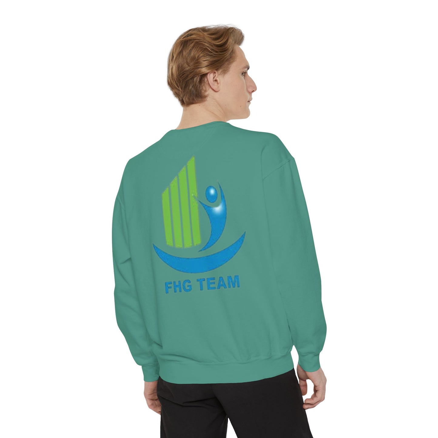 Unisex Garment-Dyed Sweatshirt with FHG Logo - Team Spirit Apparel for Community Engagement
