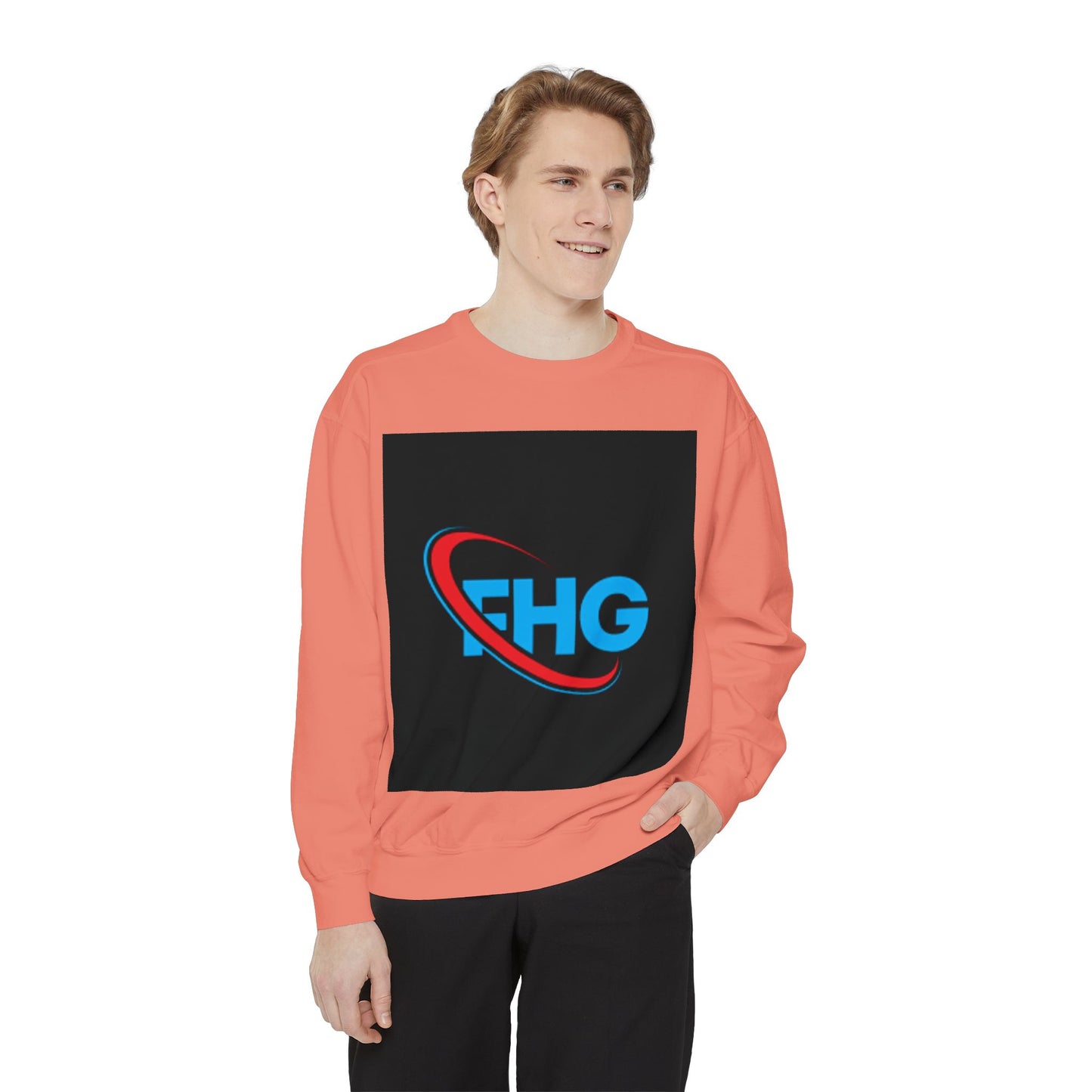 Unisex Garment-Dyed Sweatshirt with FHG Logo - Team Spirit Apparel for Community Engagement