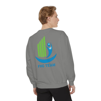 Unisex Garment-Dyed Sweatshirt with FHG Logo - Team Spirit Apparel for Community Engagement