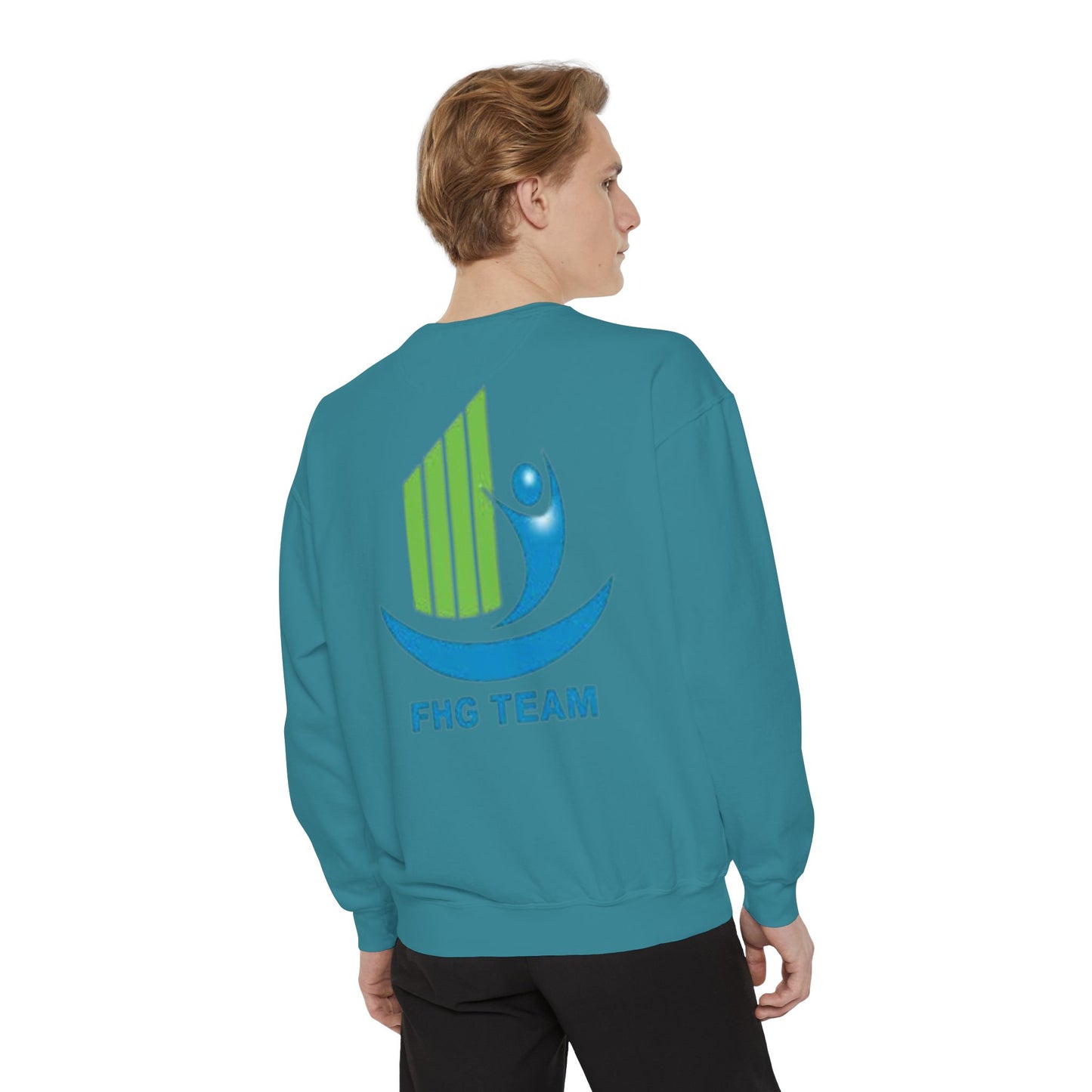 Unisex Garment-Dyed Sweatshirt with FHG Logo - Team Spirit Apparel for Community Engagement
