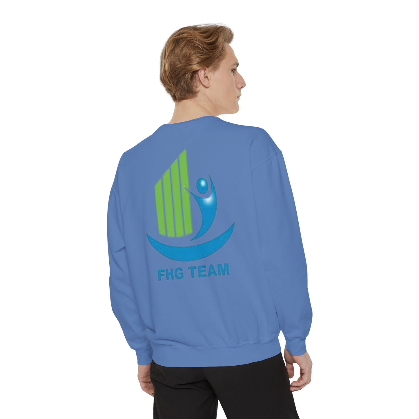 Unisex Garment-Dyed Sweatshirt with FHG Logo - Team Spirit Apparel for Community Engagement