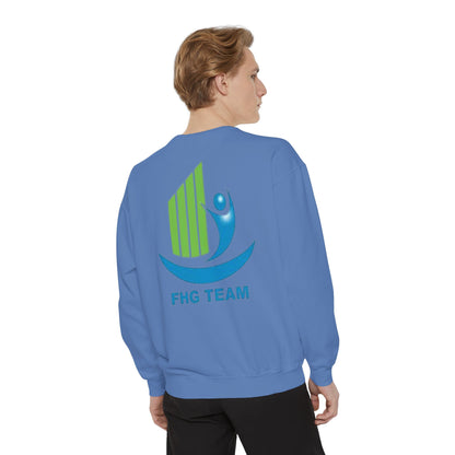 Unisex Garment-Dyed Sweatshirt with FHG Logo - Team Spirit Apparel for Community Engagement