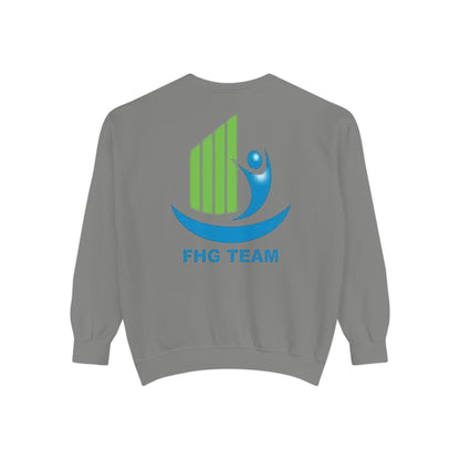 Unisex Garment-Dyed Sweatshirt with FHG Logo - Team Spirit Apparel for Community Engagement