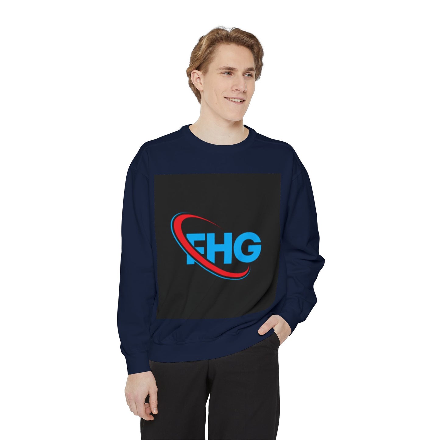 Unisex Garment-Dyed Sweatshirt with FHG Logo - Team Spirit Apparel for Community Engagement