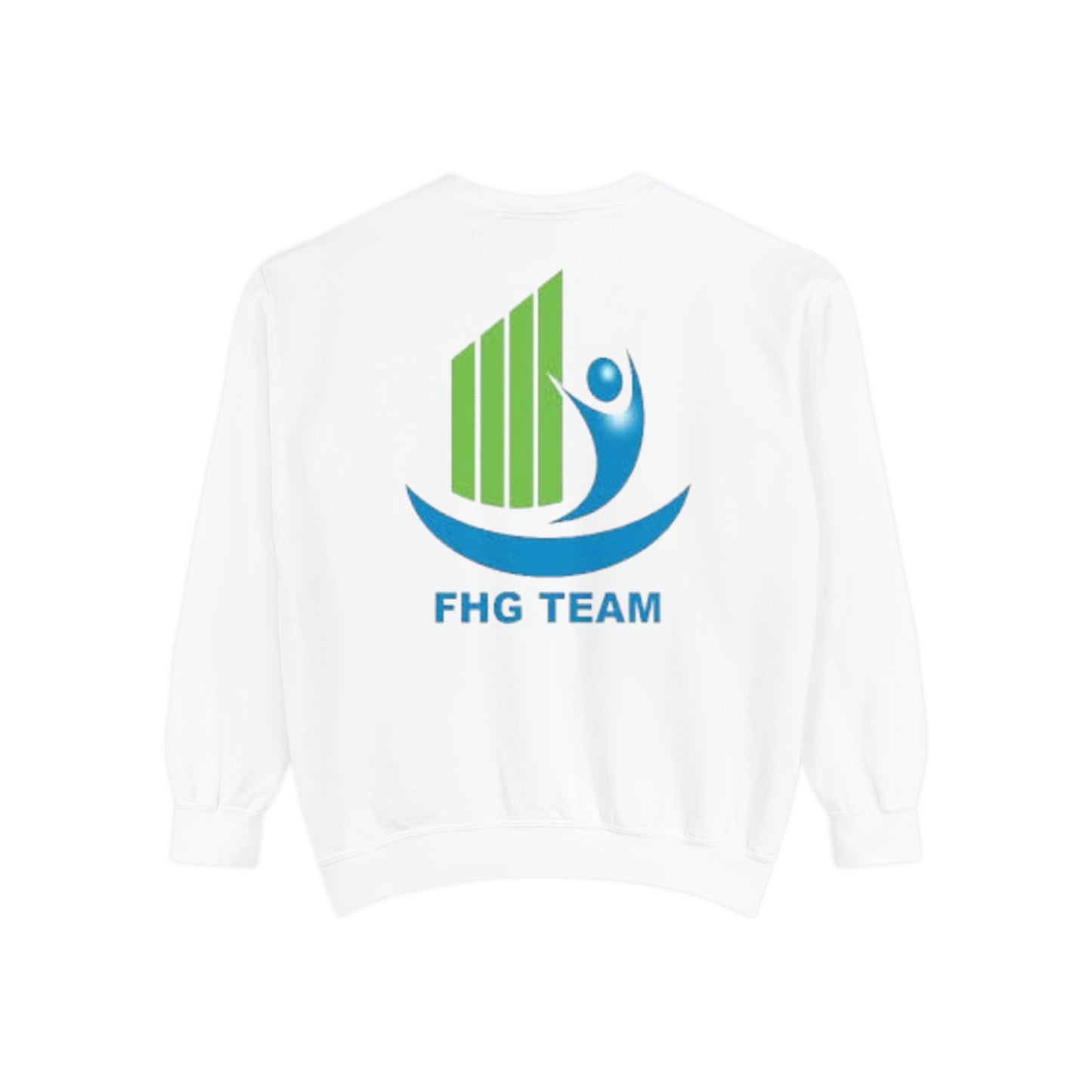 Unisex Garment-Dyed Sweatshirt with FHG Logo - Team Spirit Apparel for Community Engagement