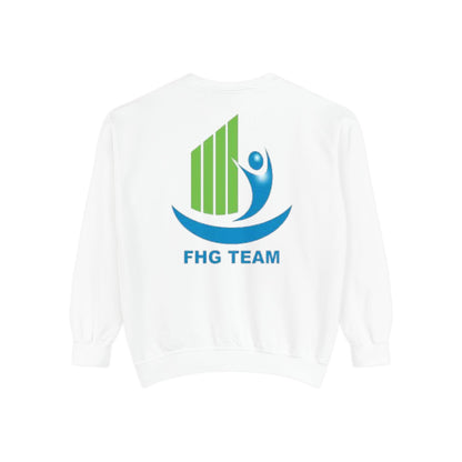 Unisex Garment-Dyed Sweatshirt with FHG Logo - Team Spirit Apparel for Community Engagement