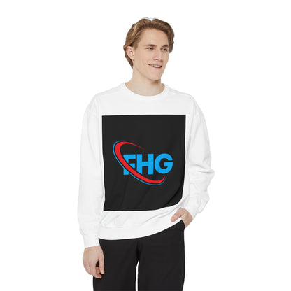 Unisex Garment-Dyed Sweatshirt with FHG Logo - Team Spirit Apparel for Community Engagement
