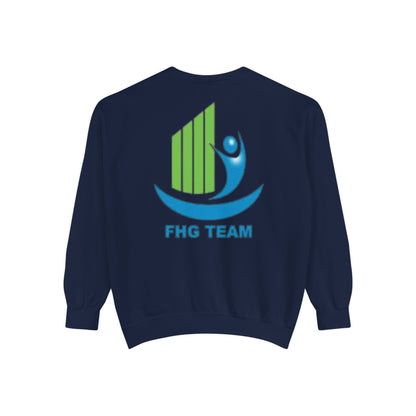 Unisex Garment-Dyed Sweatshirt with FHG Logo - Team Spirit Apparel for Community Engagement