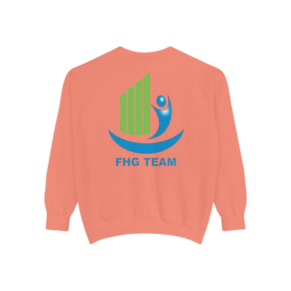 Unisex Garment-Dyed Sweatshirt with FHG Logo - Team Spirit Apparel for Community Engagement