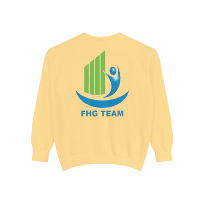 Unisex Garment-Dyed Sweatshirt with FHG Logo - Team Spirit Apparel for Community Engagement