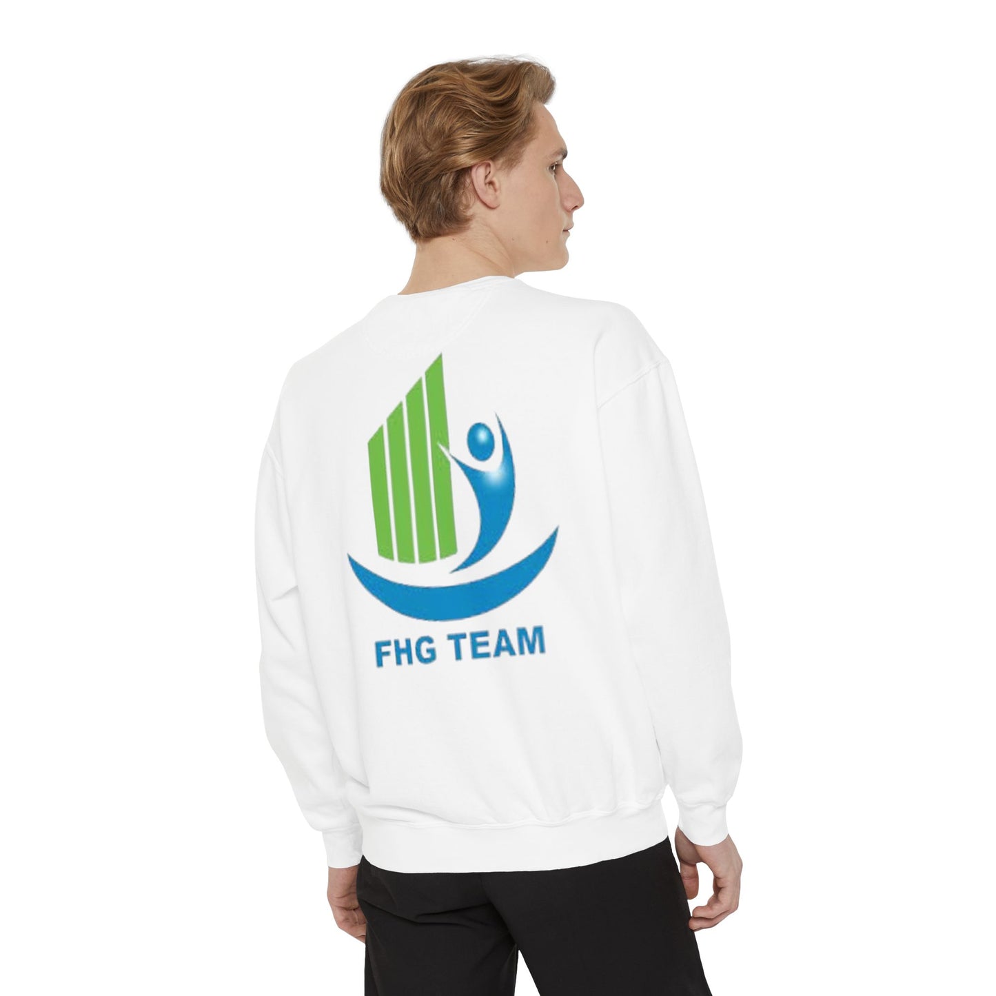Unisex Garment-Dyed Sweatshirt with FHG Logo - Team Spirit Apparel for Community Engagement