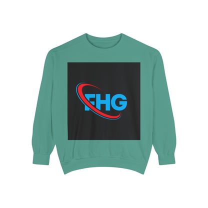Unisex Garment-Dyed Sweatshirt with FHG Logo - Team Spirit Apparel for Community Engagement
