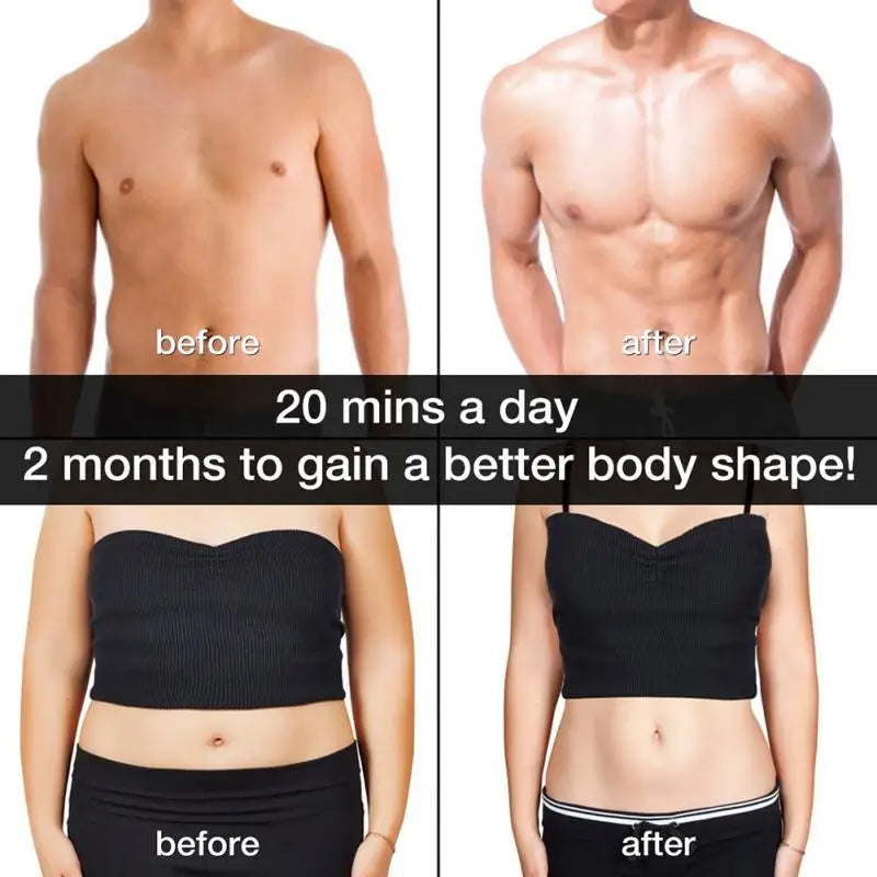 Fitness Gel Pads Abdominal ABS EMS Trainer Weight Loss Muscle Stimulator