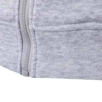 Autumn Men Sweatshirts Long Sleeve Jacket Hoodie Zipper Closure Jacket Male