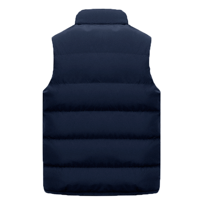 Mens Vest Jacket Warm Sleeveless Jackets Winter Waterproof Zipper Coat Autumn