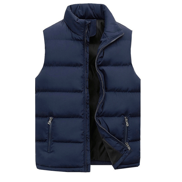 Mens Vest Jacket Warm Sleeveless Jackets Winter Waterproof Zipper Coat Autumn