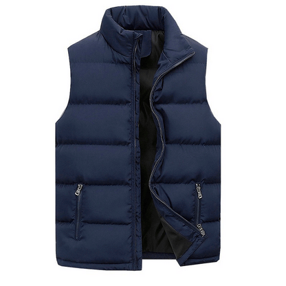 Mens Vest Jacket Warm Sleeveless Jackets Winter Waterproof Zipper Coat Autumn