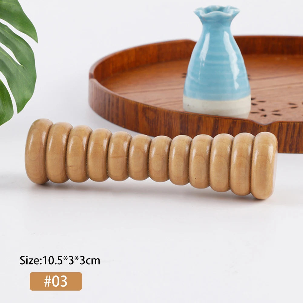 Wooden Exercise Roller Sport Injury Gym Body Leg Foot Trigger Point Muscle