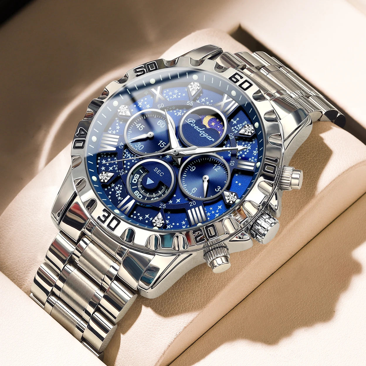 POEDAGAR Luxury Watch for Man Quartz Sports Men Watch Waterproof Luminous