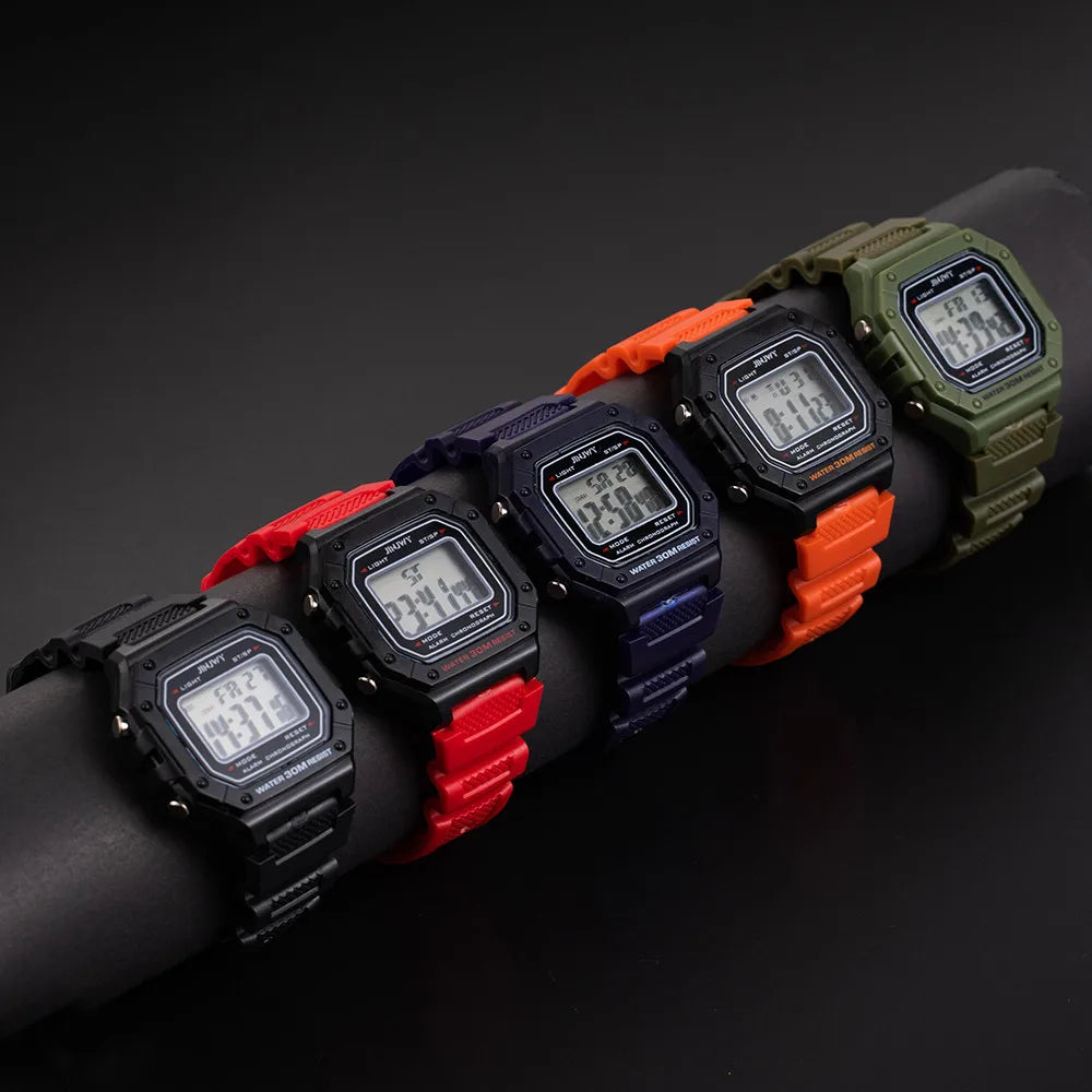 2024 Digital Watches For Men Sports Waterproof Bracelet Clock Gold Electronice