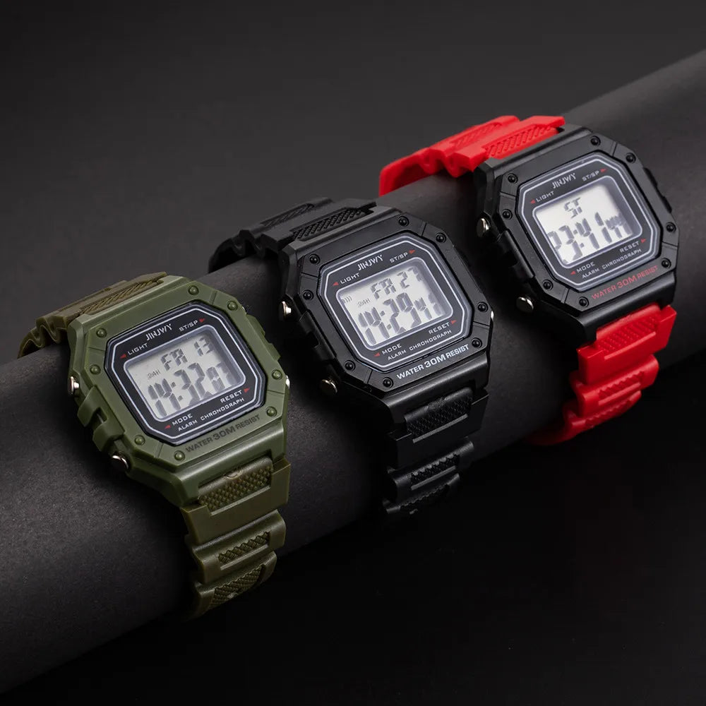 2024 Digital Watches For Men Sports Waterproof Bracelet Clock Gold Electronice