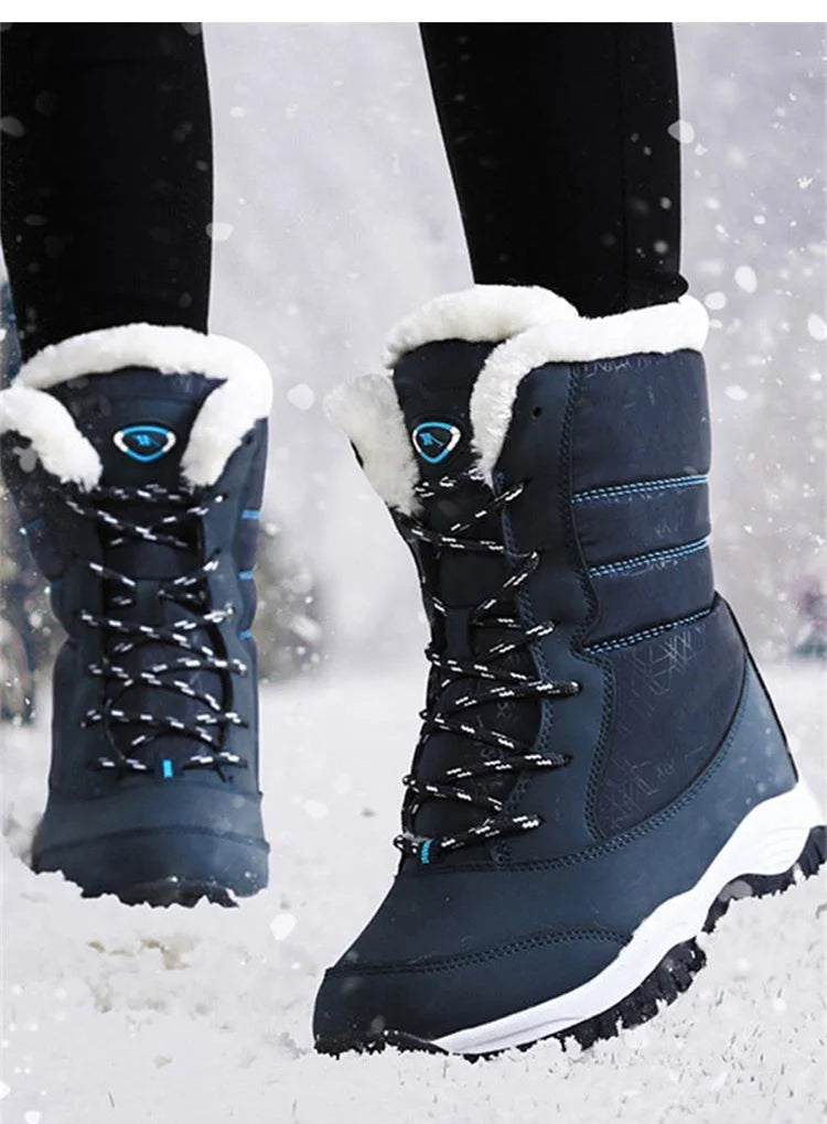 Winter Shoes Waterproof Boots Women Snow Boots Plush Warm Ankle Boots For Women