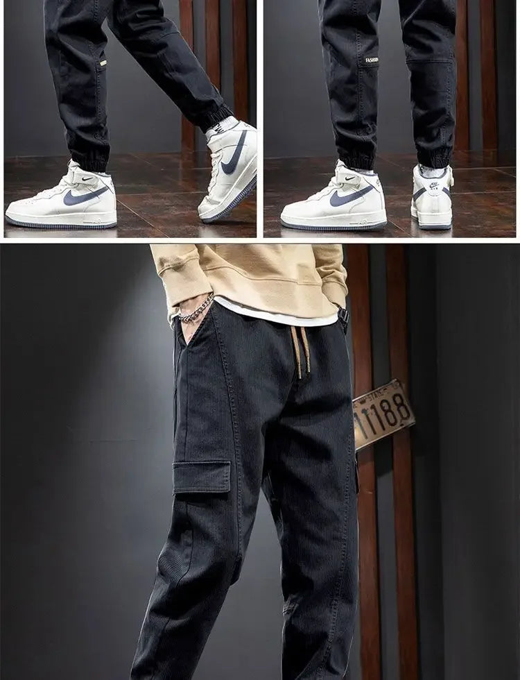 Thickened Fleece-lined Men's Winter Pants New Style Casual Loose Fit Trendy
