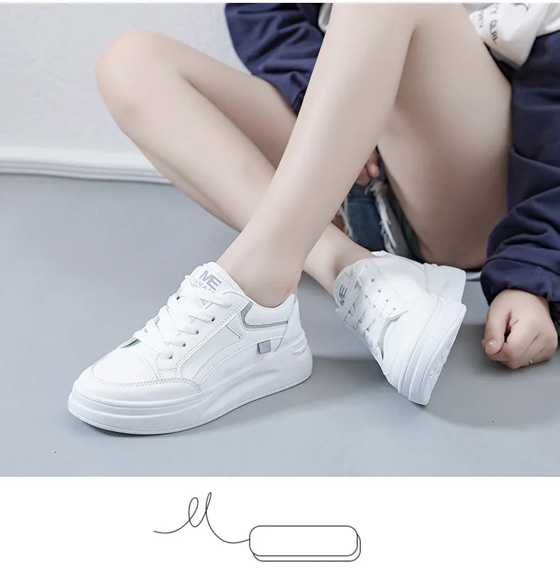 Women's Shoes Summer Thick Sole White Spring Autumn Breathable Platform Tennis
