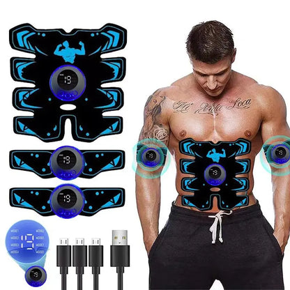 USB Rechargable EMS Muscle Stimulator ABS Arm 3 IN 1 Trainer Pad Wireless Smart