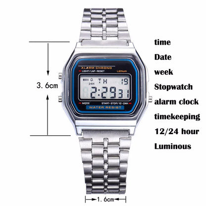 2024 Digital Watches For Men Sports Waterproof Bracelet Clock Gold Electronice