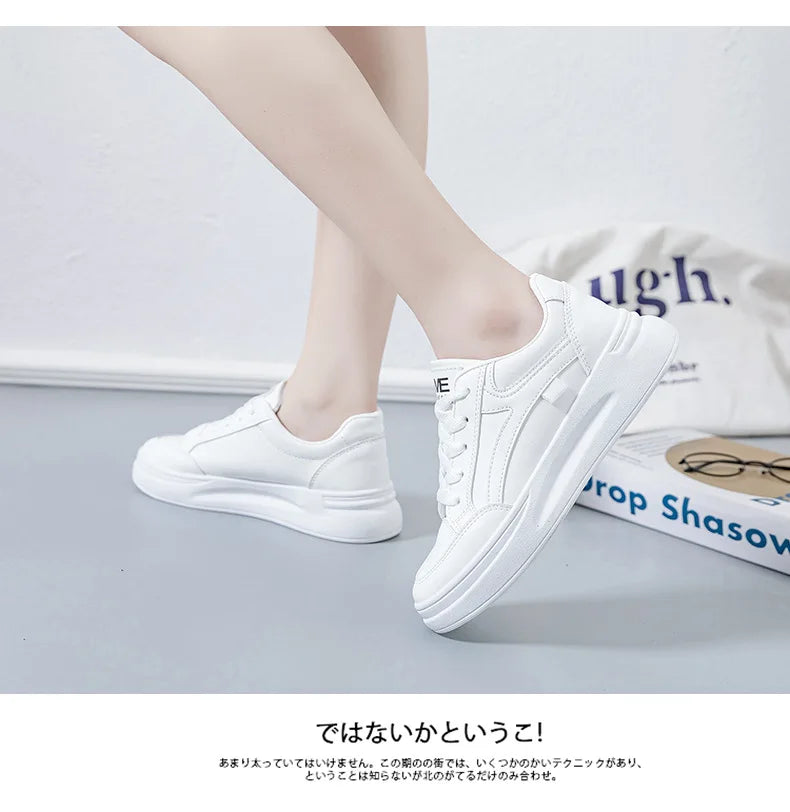 Women's Shoes Summer Thick Sole White Spring Autumn Breathable Platform Tennis