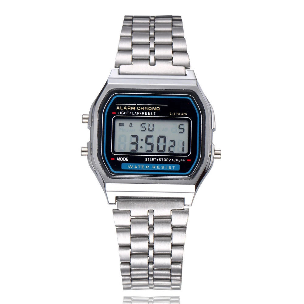 2024 Digital Watches For Men Sports Waterproof Bracelet Clock Gold Electronice