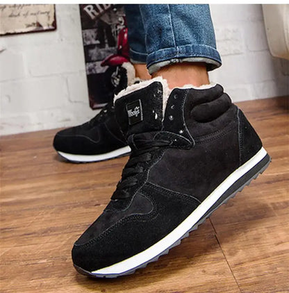 Snow Boots Men Male Men's Sneaker Men's Winter Shoes Plush Ankle Boots