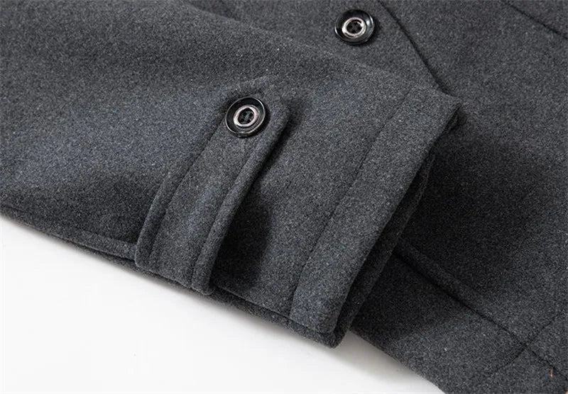 Men's Jackets Winter Autumn Long Windproof Coat Fashion Business Casual Thick