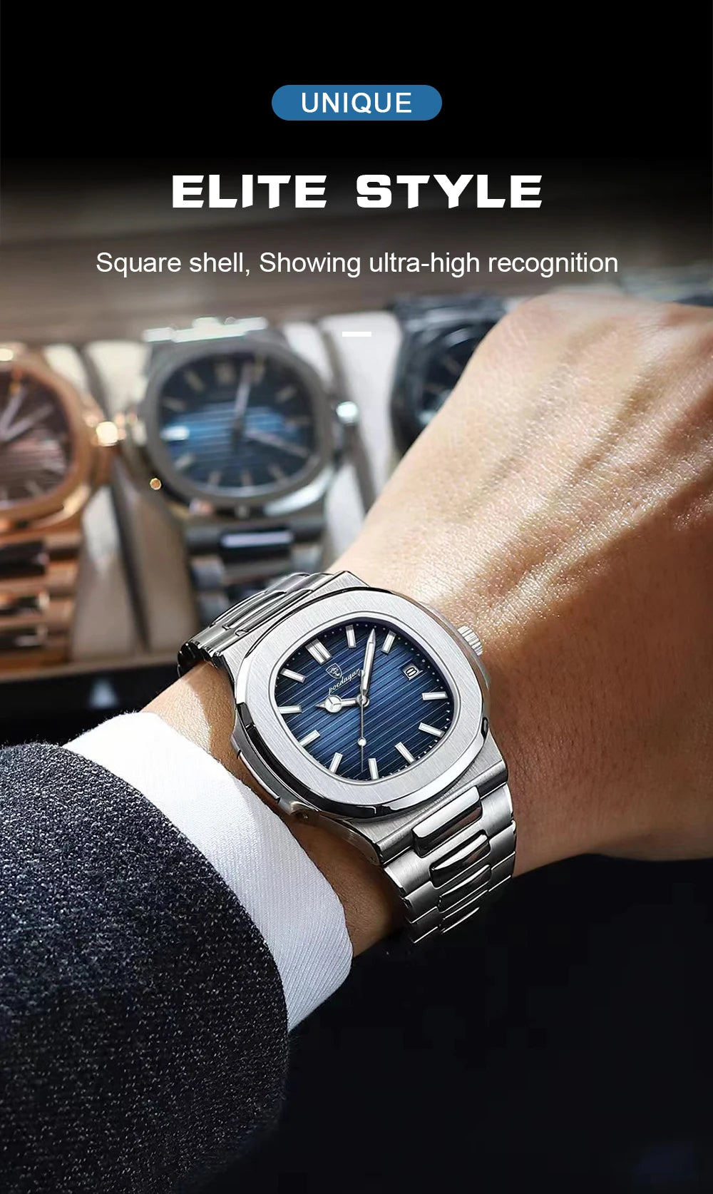2023 New POEDAGAR Luxury Watch Business Waterproof Male Clock Luminous Date