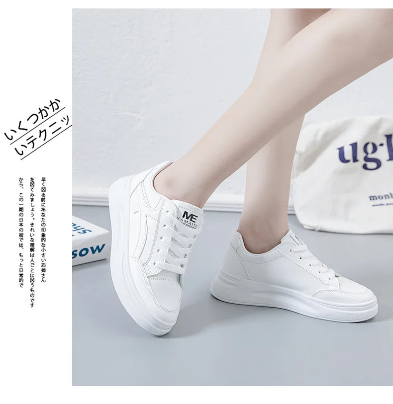 Women's Shoes Summer Thick Sole White Spring Autumn Breathable Platform Tennis