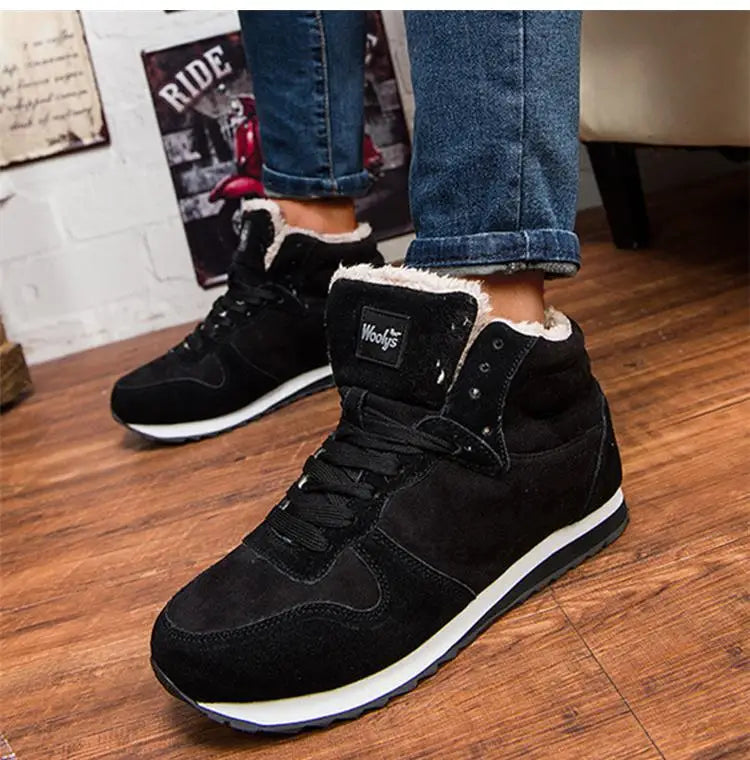Snow Boots Men Male Men's Sneaker Men's Winter Shoes Plush Ankle Boots