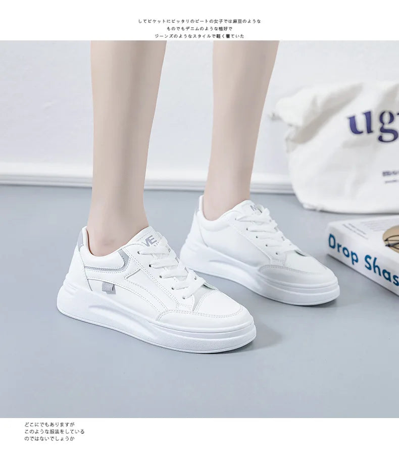 Women's Shoes Summer Thick Sole White Spring Autumn Breathable Platform Tennis