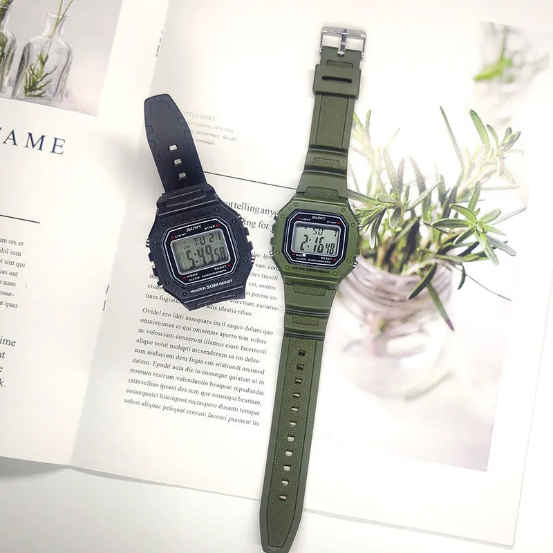 2024 Digital Watches For Men Sports Waterproof Bracelet Clock Gold Electronice