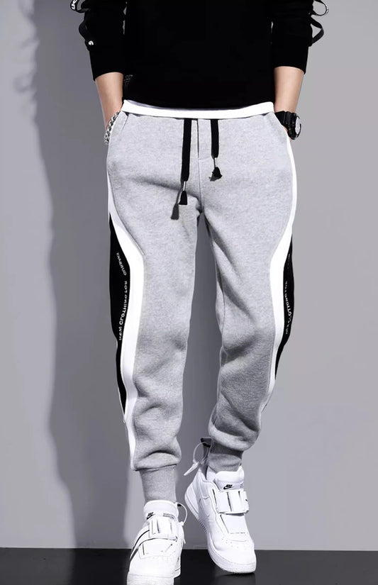 2024 Spring Autumn Men's Sports Pants Male Loose Fitting Leggings Patchwork
