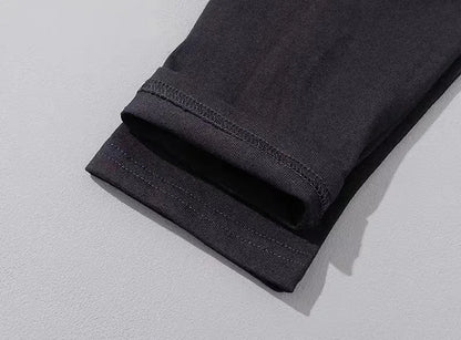 T Shirt For Men Cotton Long Sleeve T-shirts Solid Color Men's Clothing Full