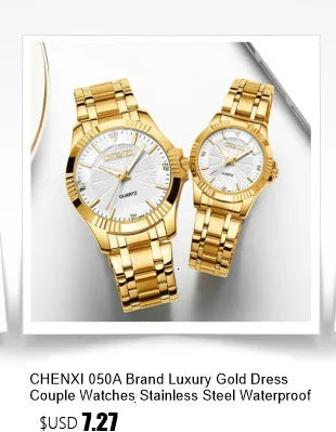 CHENXI 8222 Men's Quartz Watch Luxury Stainless Steel Wristwatch Waterproof