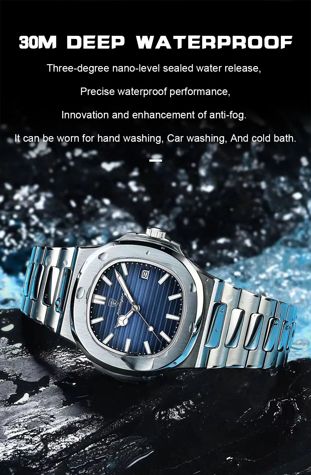 2023 New POEDAGAR Luxury Watch Business Waterproof Male Clock Luminous Date