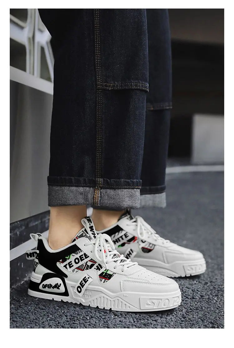 Skateboard Mens Shoes Summer Sneakers Leather Casual Fashion Outdoor Running