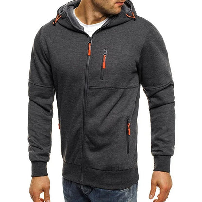 Men's Hoodies Long Sleeve Sweatshirt Zipper Design Hooded Sweatshirt