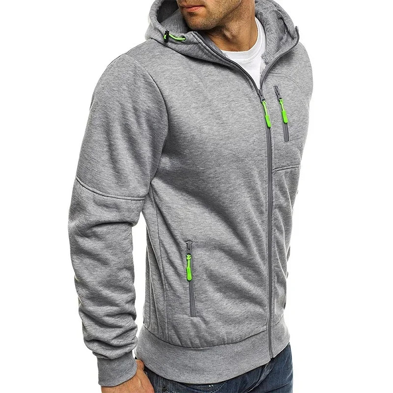 Men's Hoodies Long Sleeve Sweatshirt Zipper Design Hooded Sweatshirt