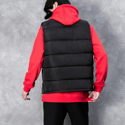 Mens Vest Jacket Warm Sleeveless Jackets Winter Waterproof Zipper Coat Autumn