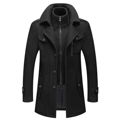 Men's Jackets Winter Autumn Long Windproof Coat Fashion Business Casual Thick