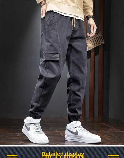Thickened Fleece-lined Men's Winter Pants New Style Casual Loose Fit Trendy
