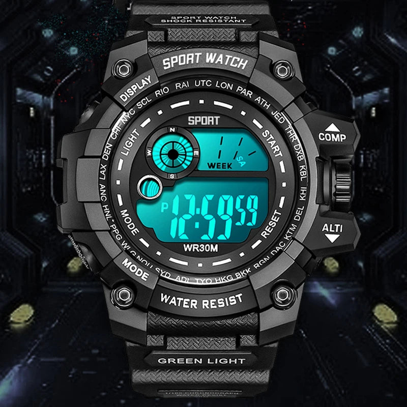 New Men LED Digital Watches Luminous Fashion Sport Waterproof Watches For Man